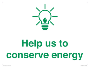Help us to conserve energy 